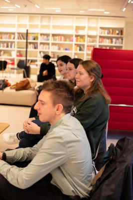 Students attending the session